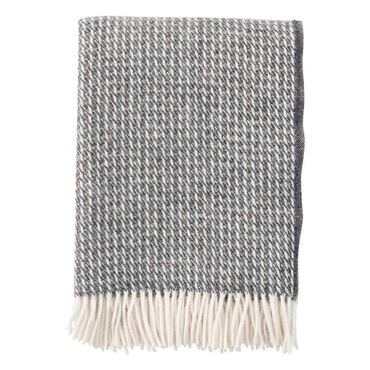 Klippan Line Brushed Wool Blanket Dark Grey