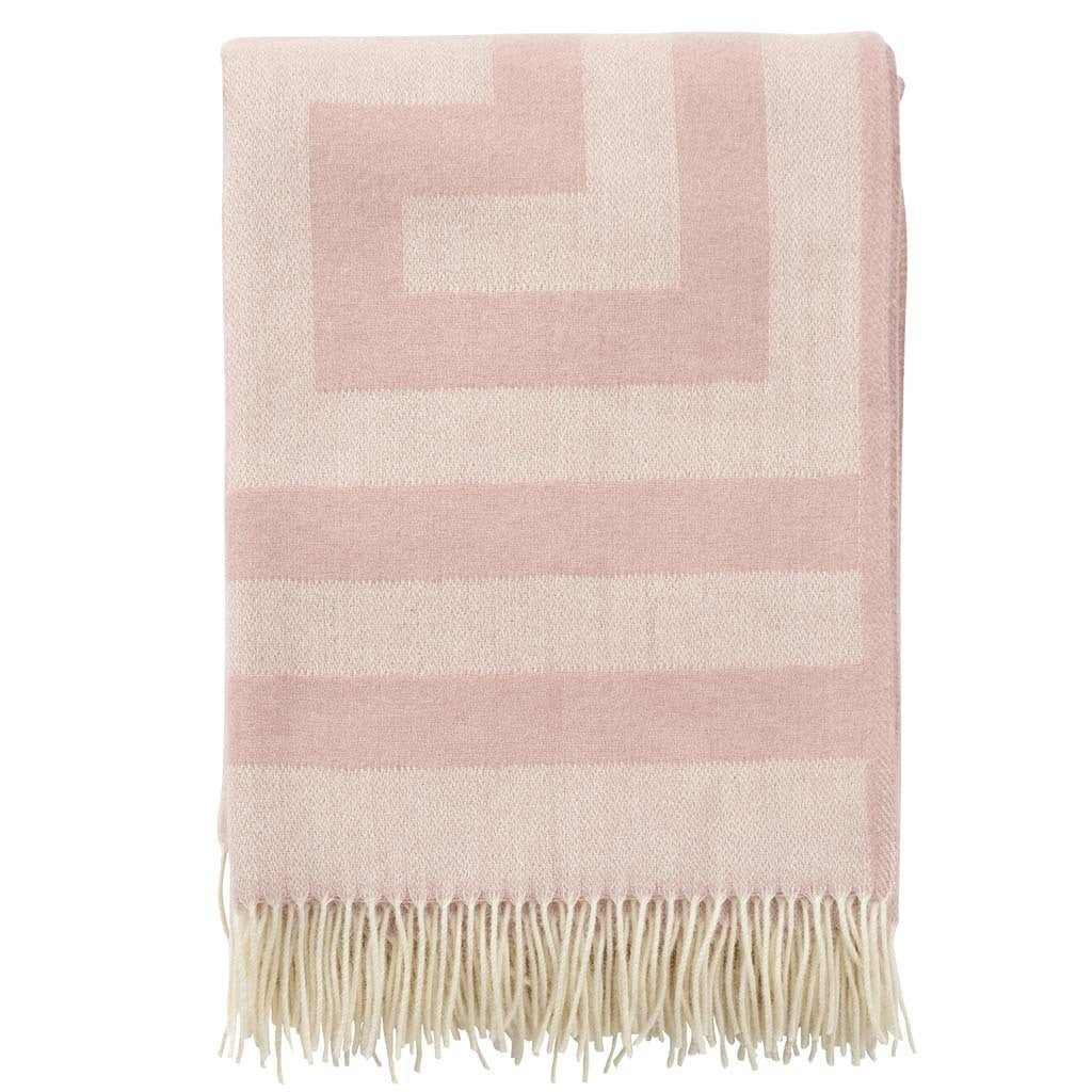 Klippan Memphis Merino-Wool Blanket Misty Rose