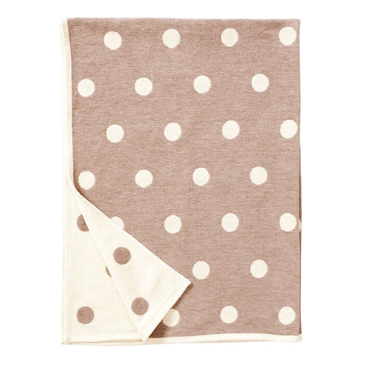 Klippan Dots Organic Cotton Blanket Linen