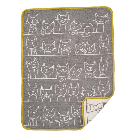 Klippan Moggie Organic Cotton Baby Blanket Grey