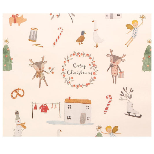 Maileg Gift wrap Cosy Christmas 10m white