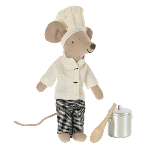 Maileg Mouse Chef with Pot & Spoon