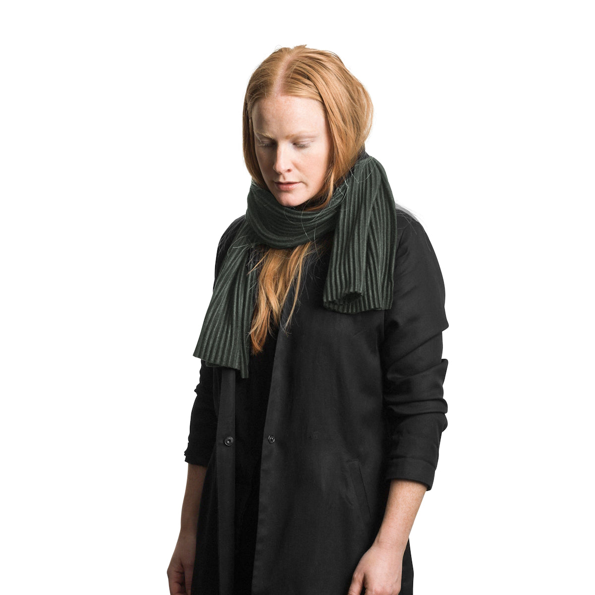 Design House Stockholm Pleece Scarf 30x140 Forest Green