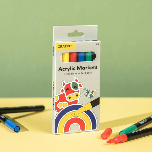 Crateit Markers 1mm 6pk by Crateit