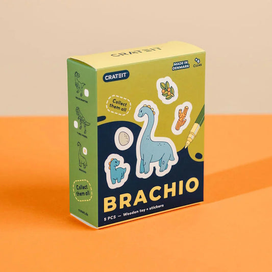 Crateit Dinosaur Brachio Wooden Toy