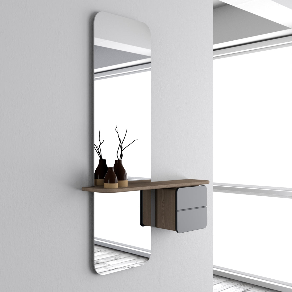 Umage One More Look Mirror Dark Oak