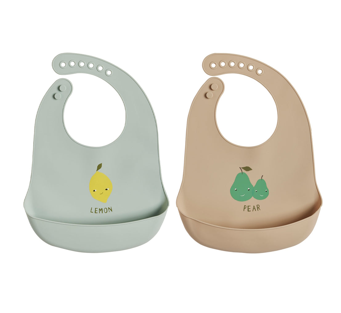 OYOY Yummy Bib minty-camel 2pk