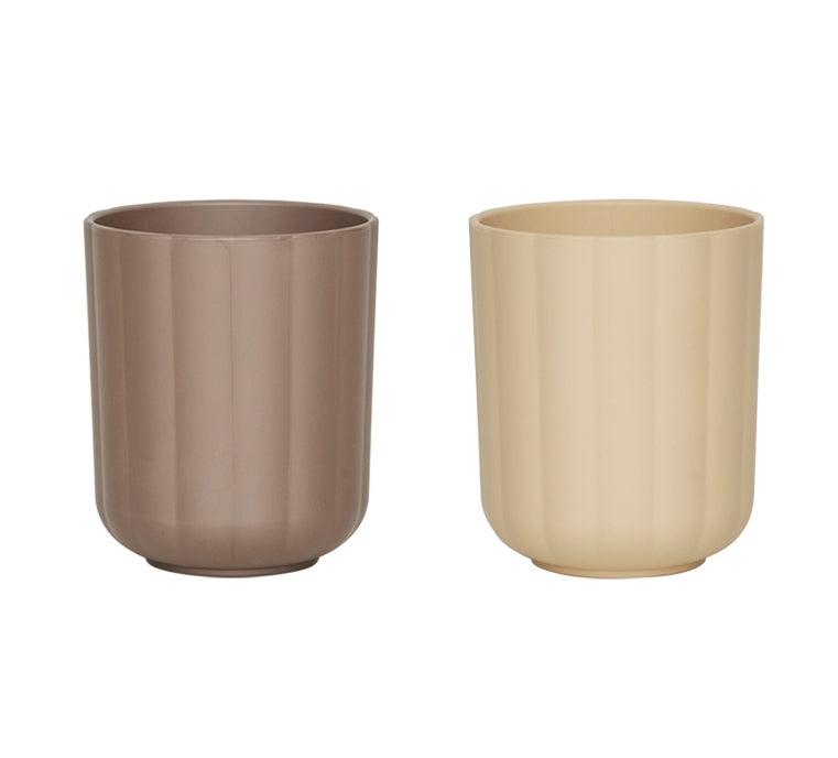 OYOY Pullo Cup taupe-vanilla 2pk