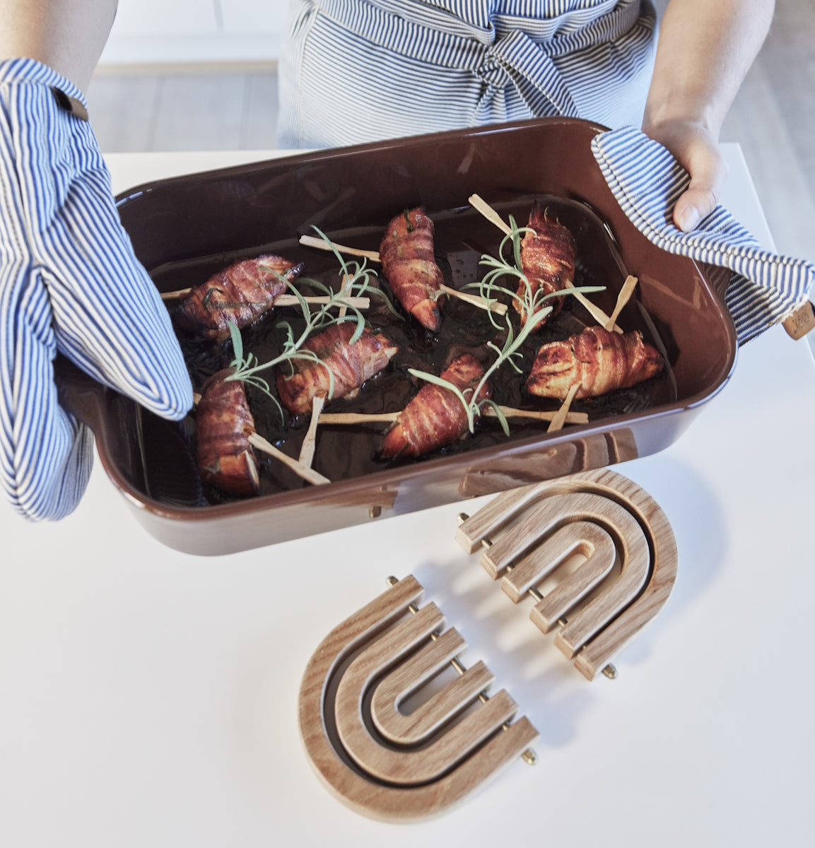 OYOY Striped Denim Potholder 2pack