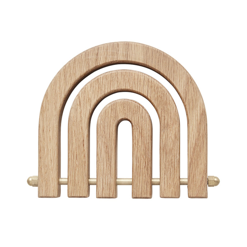 OYOY Rainbow Wooden Trivet Nature