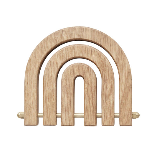 OYOY Rainbow Wooden Trivet Nature