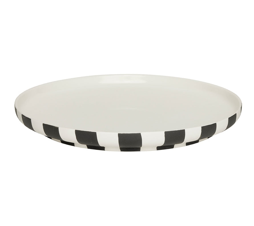 OYOY Toppu Dinner Plate White-Black