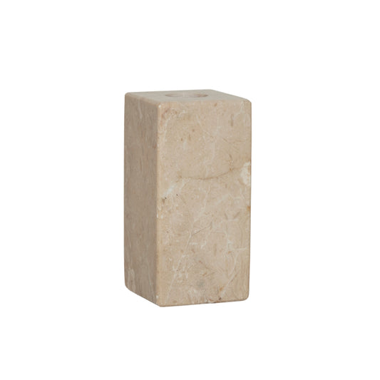 OYOY Savi Square Marble Candleholder High Beige