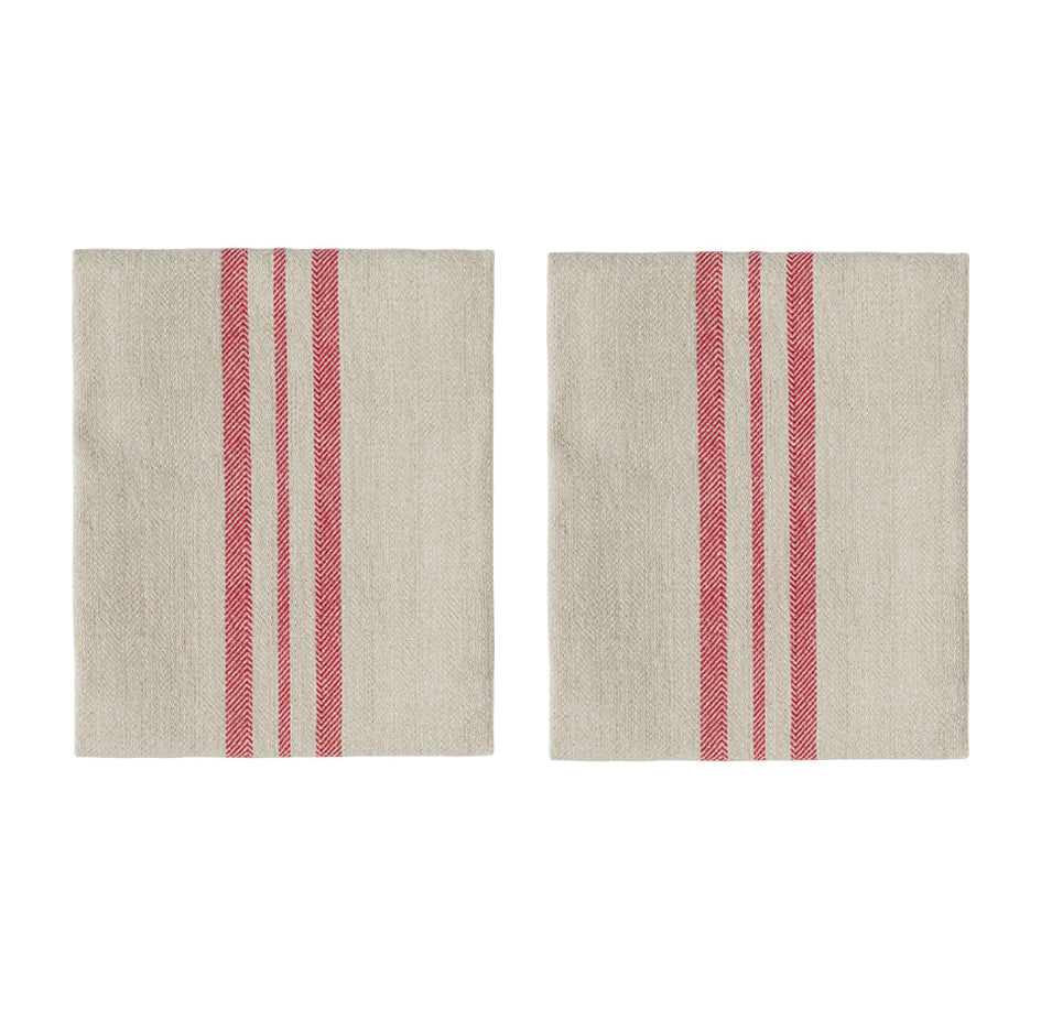 OYOY Linu Napkin Cherry Red 2pack