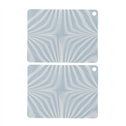 OYOY Placemat Zebura Blue-Offwhite 2pack