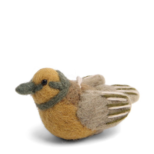 Gry & Sif Bird Decoration ochre-green