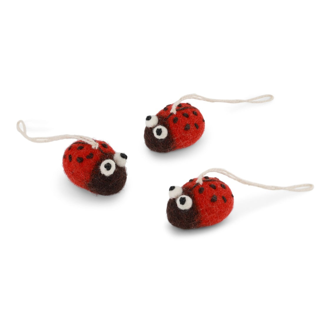 Gry & Sif Ladybugs Red Ornament Set of 3