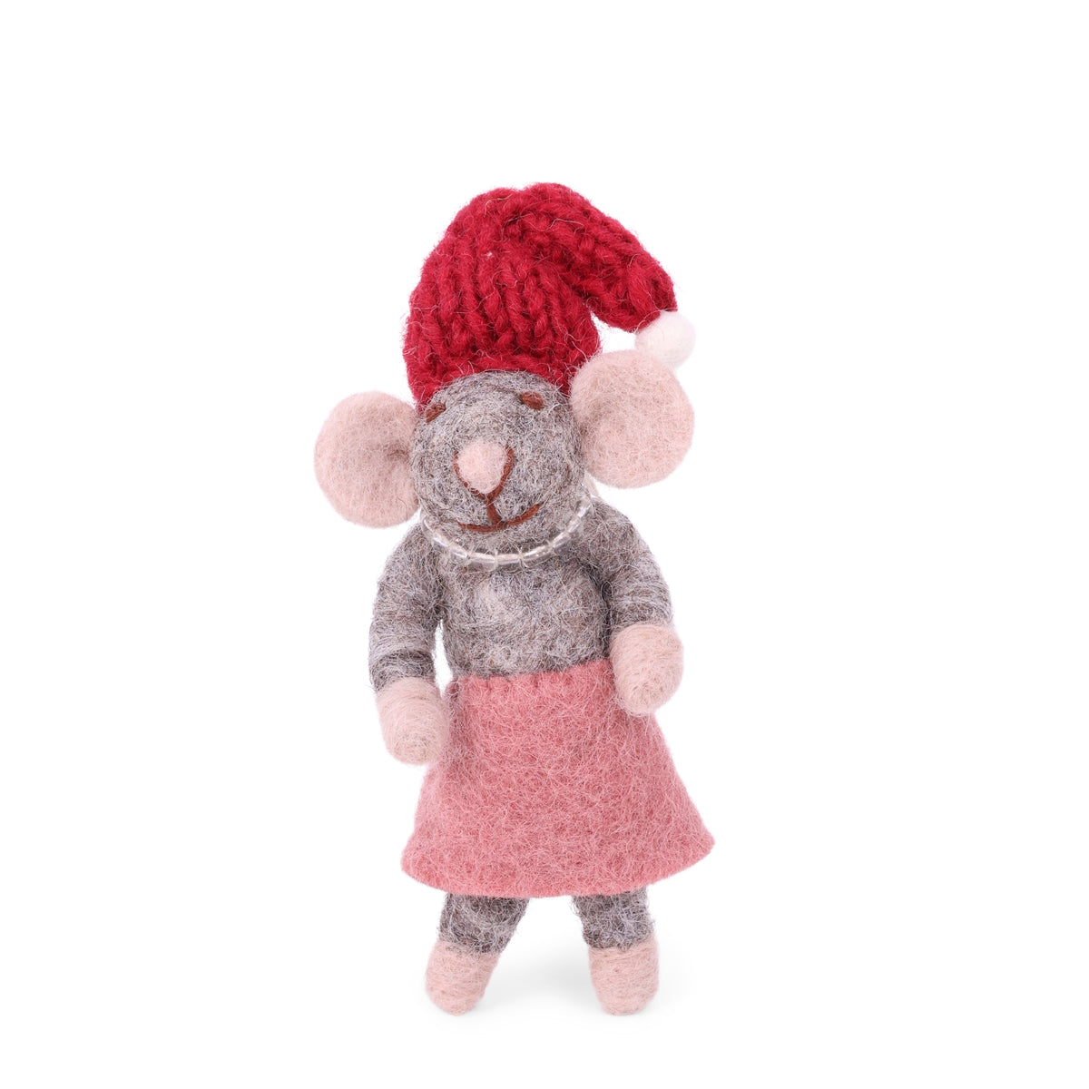 Gry & Sif Mouse Grey Dusty Red Skirt