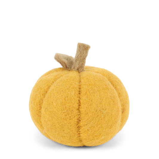 Gry & Sif Pumpkin Felted Yellow 8cm