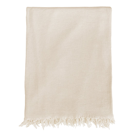 Klippan Boheme Cotton Cashmere Blanket Light Beige