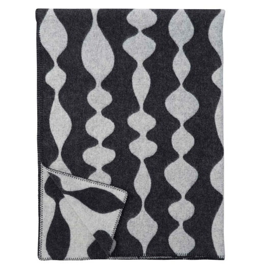 Klippan Margaret Rose Wool Blanket Black