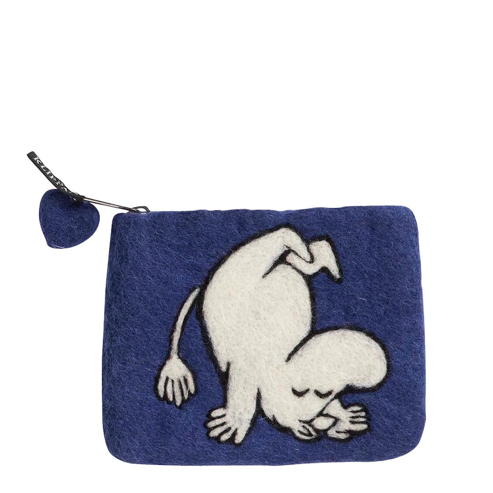 Klippan Moomin Up & Down Hand Felted Purse Blue