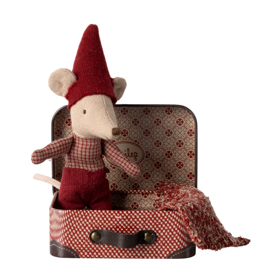 Maileg Christmas Mouse Baby in Suitcase