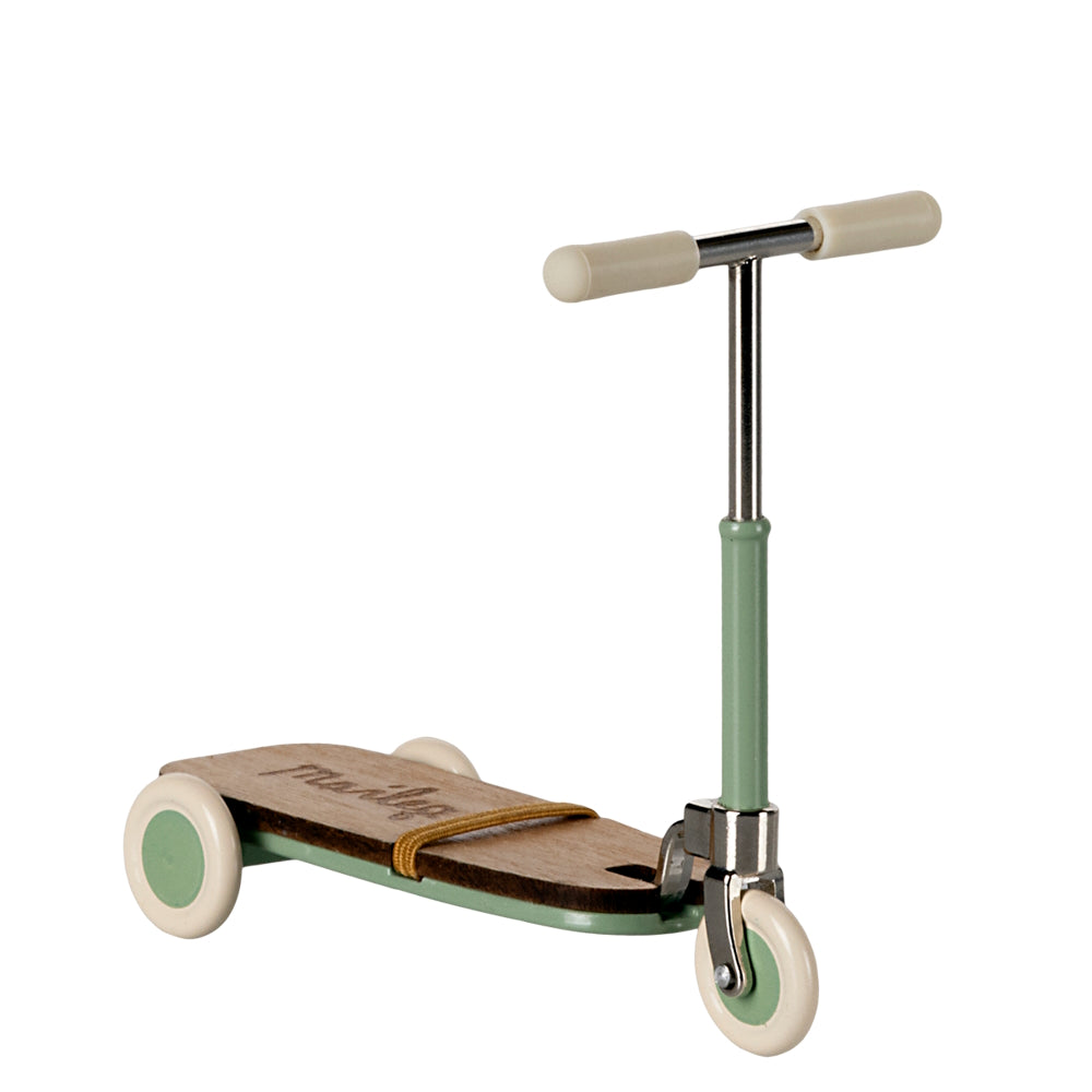 Maileg Kick Board Scooter Mouse Mint