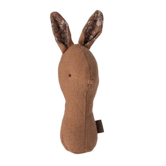 Maileg Lullaby Friends Bunny Rattle Chocolate