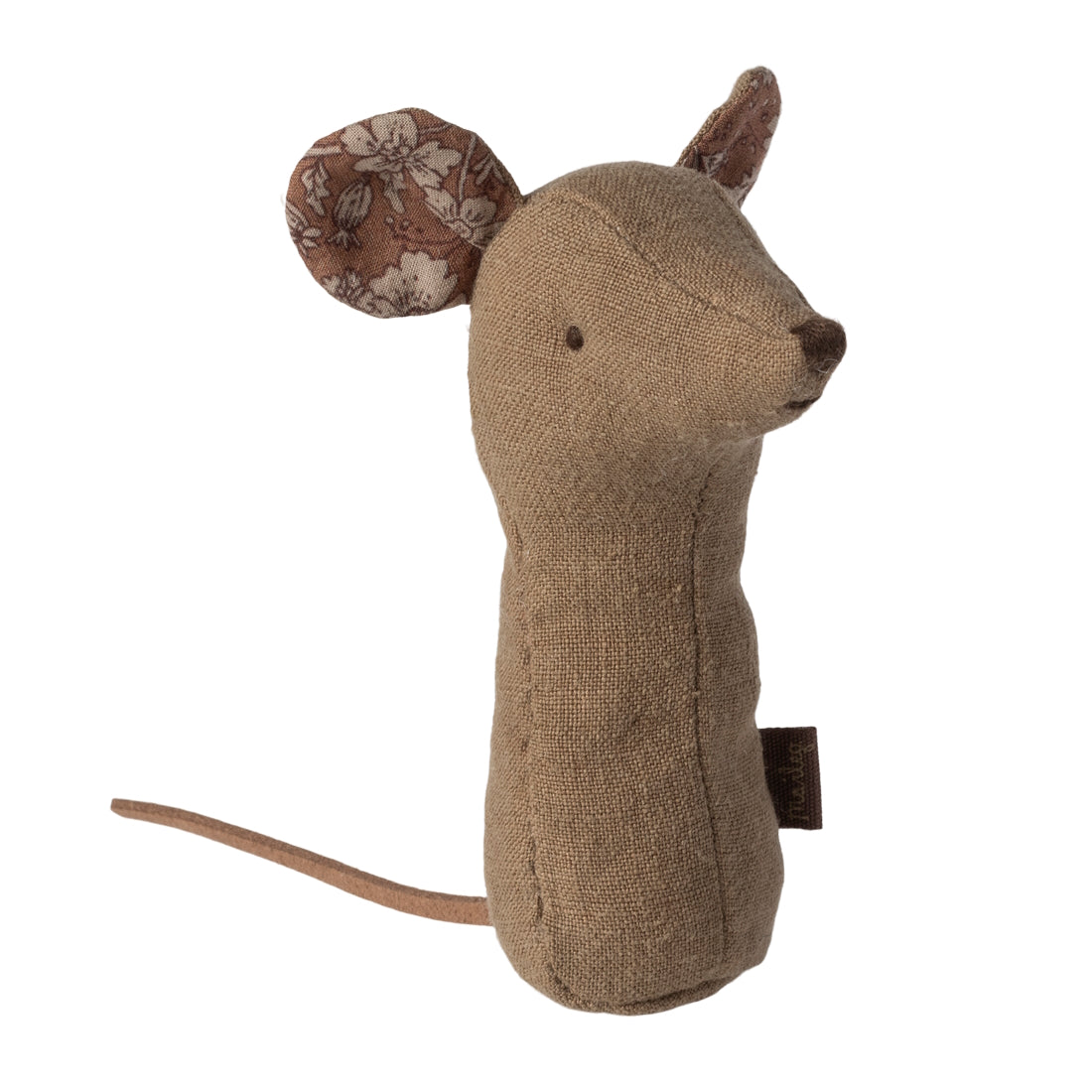 Maileg Lullaby Friends Mouse Rattle Light Umber