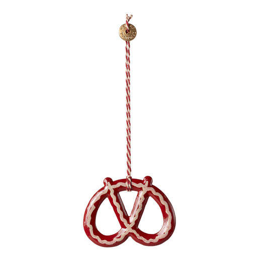 Maileg Metal Ornament Pretzel Stripe