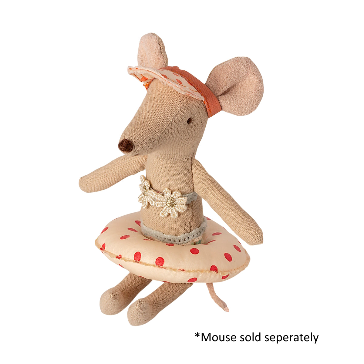 Maileg Mouse Floatie Small red dot