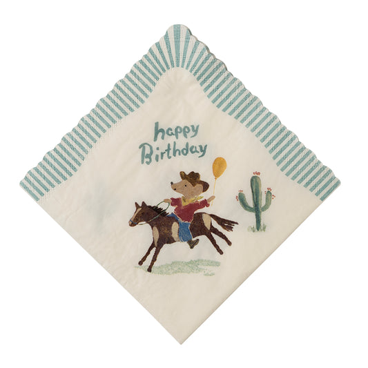 Maileg Napkin Happy Birthday Cowboy