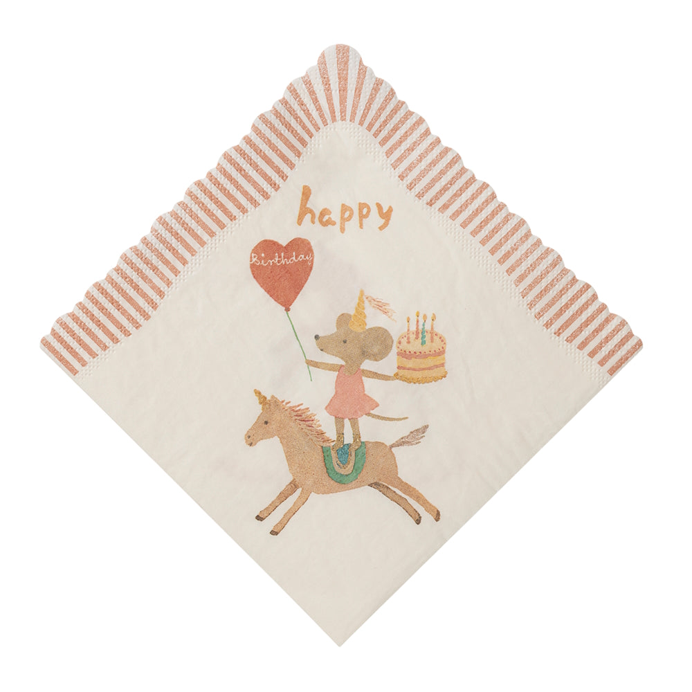 Maileg Napkin Happy Birthday Unicorn