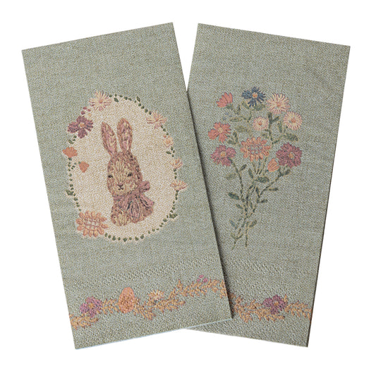 Maileg Napkin Lapin De Paques Green-Rose