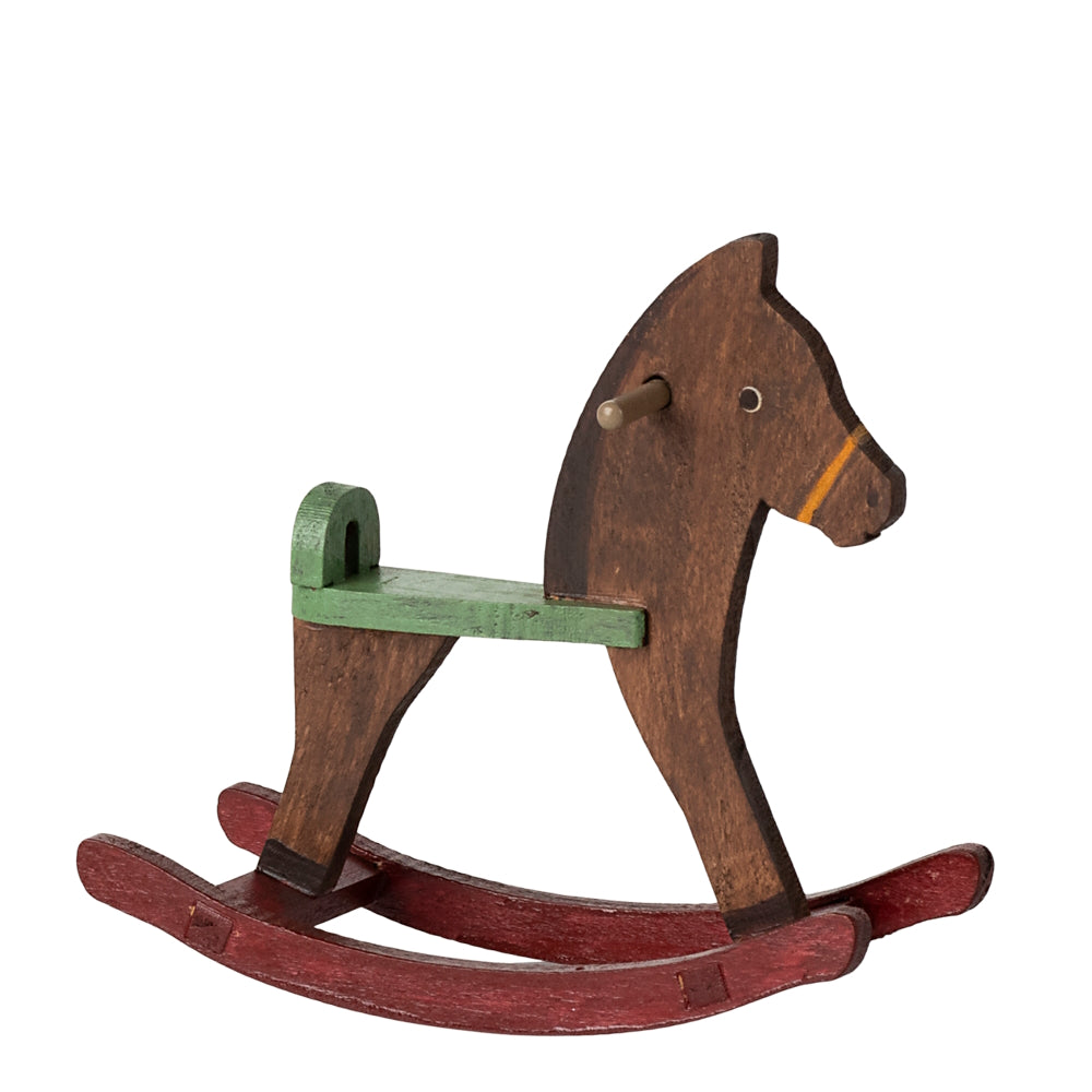 Maileg Rocking Horse Mouse Dark Brown