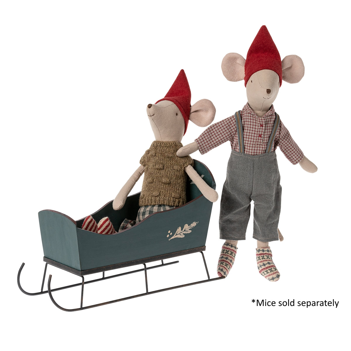 Maileg Sleigh for Medium Mouse green