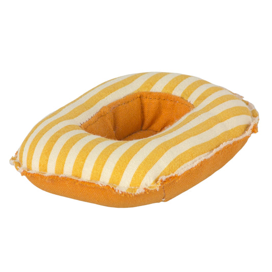 Maileg Mouse Rubber Boat Small yellow stripes