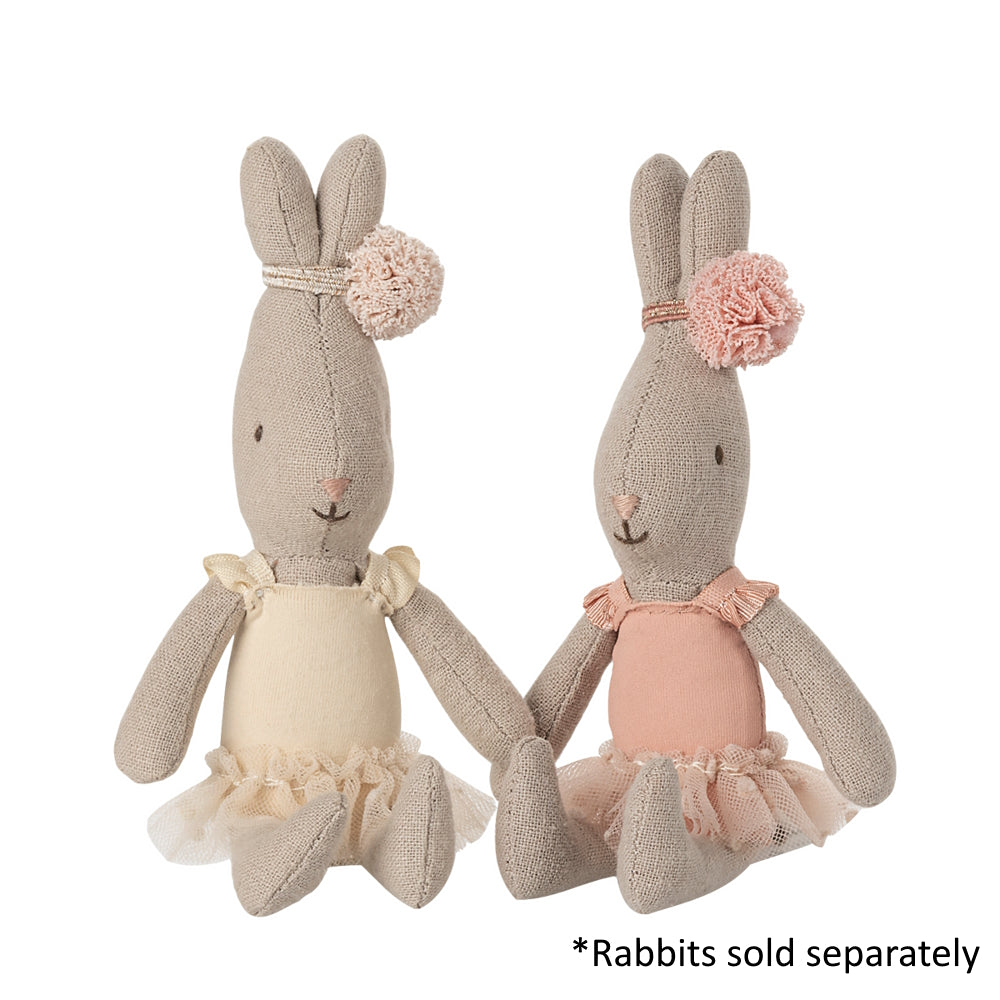 Maileg Rabbit Micro Ballet Suit and Skirt Cream