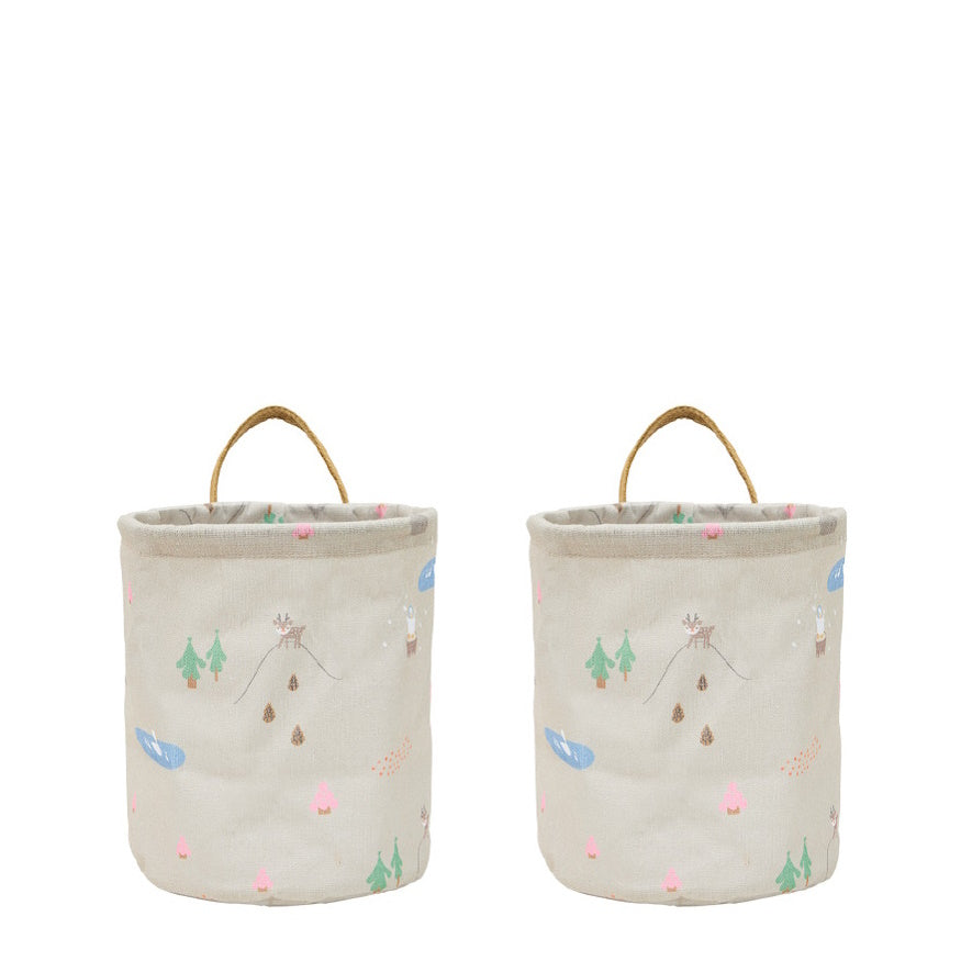 OYOY Deer & Duck Storage Basket 2 pack