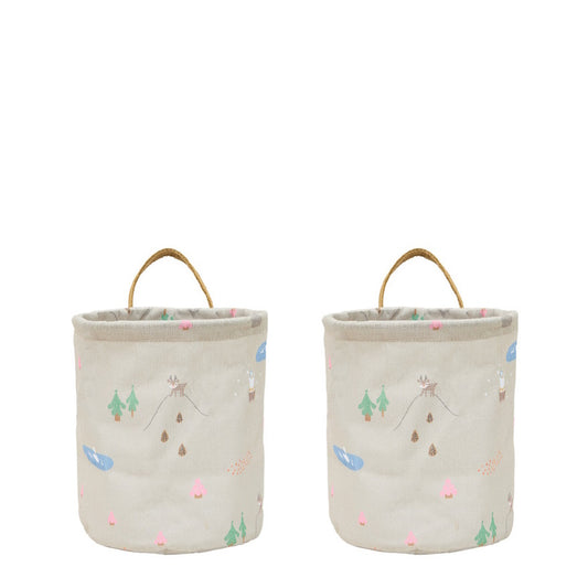 OYOY Deer & Duck Storage Basket 2 pack