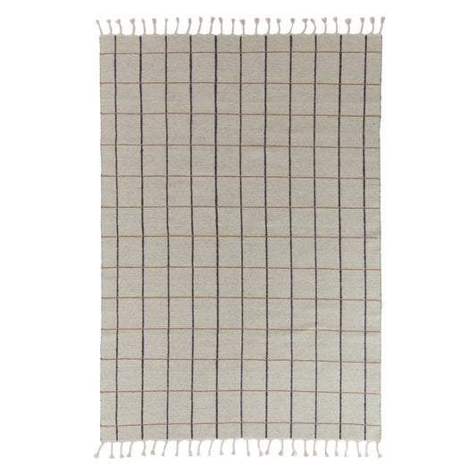 OYOY Grid Wool Rug Off-White