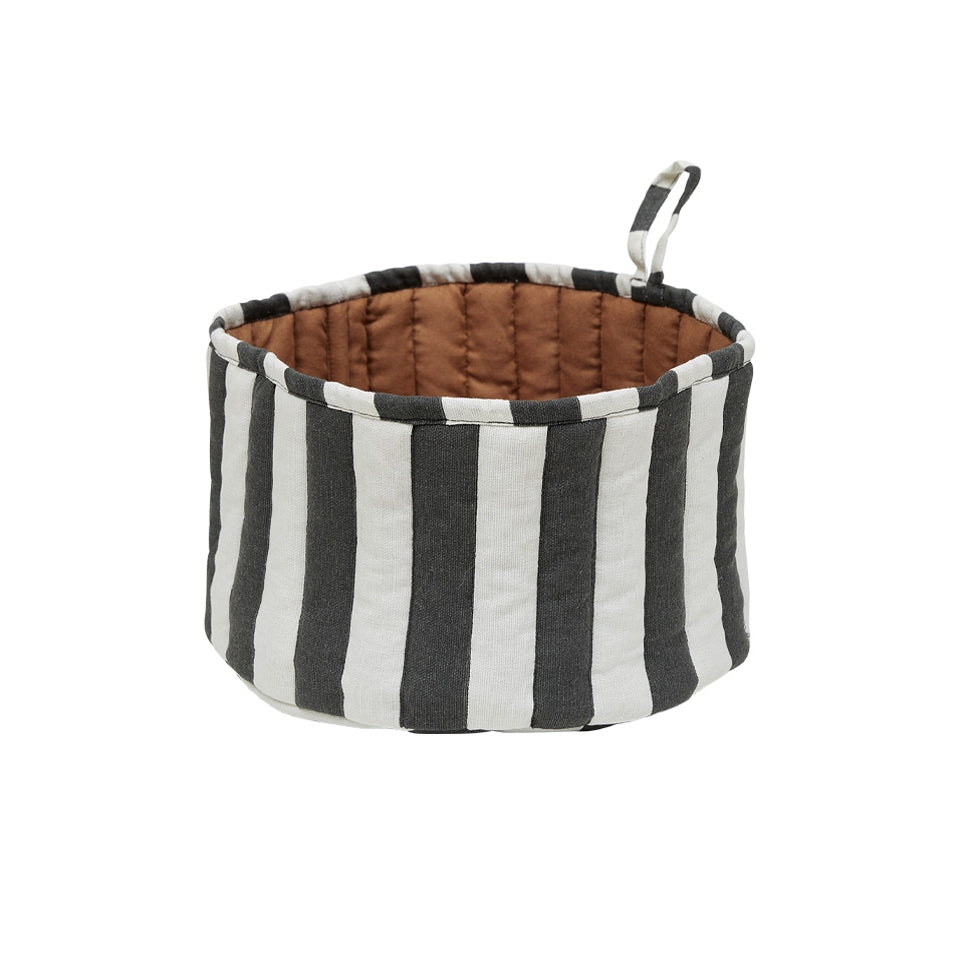 OYOY Toppu Bread Basket Black-Taupe