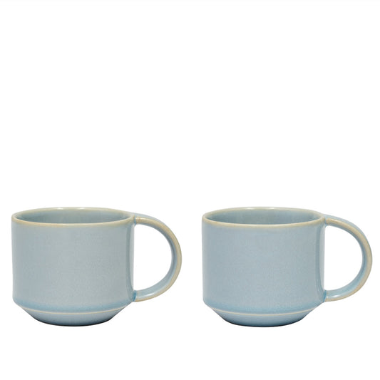 OYOY Yuka Cup Pack of 2 Ice Blue