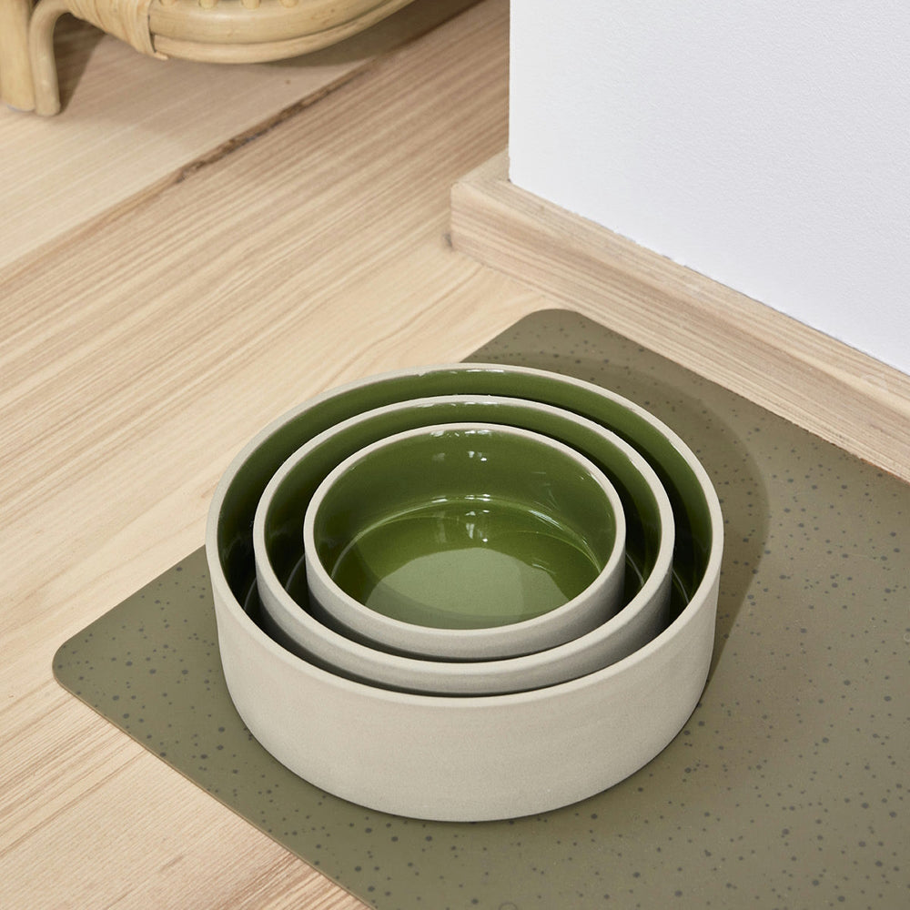 OYOY Sia Dog Bowl Green