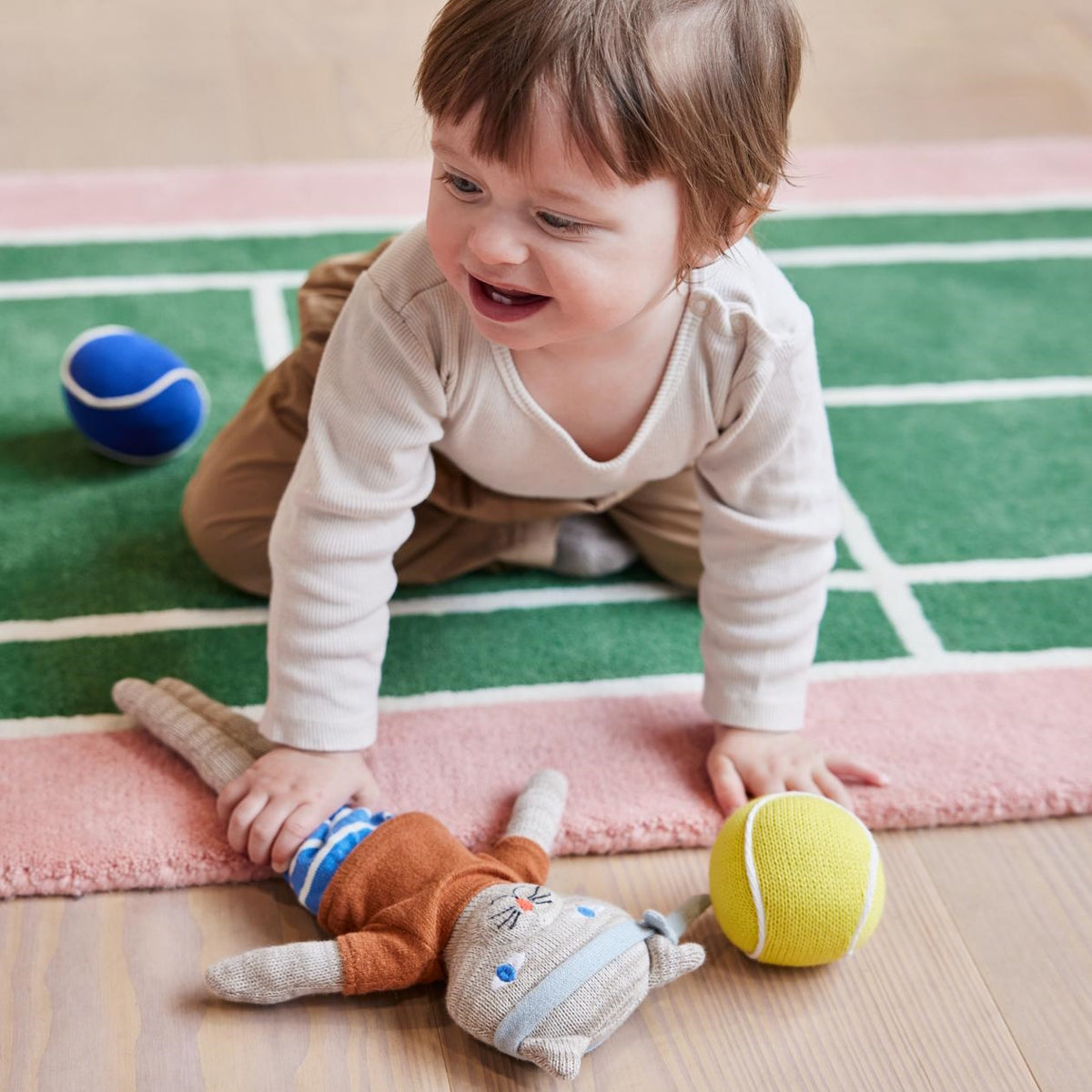 OYOY Tennis Ball Rattle 2pack