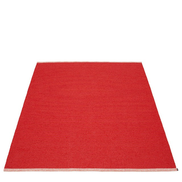 Pappelina Rug Mono Coral Red