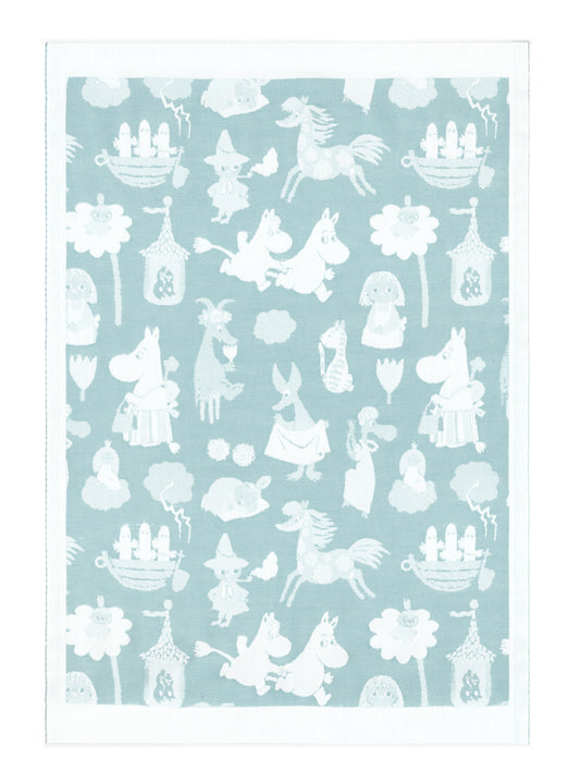 Ekelund Moomin Valley Organic Cotton Baby Blanket Blue