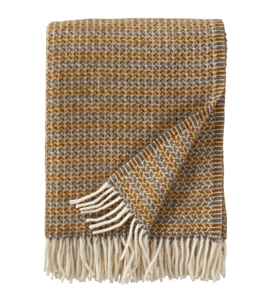 Klippan Curve Wool Blanket Caramel