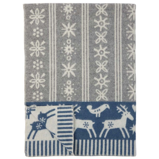 Klippan Lappland Wool Blanket Blue